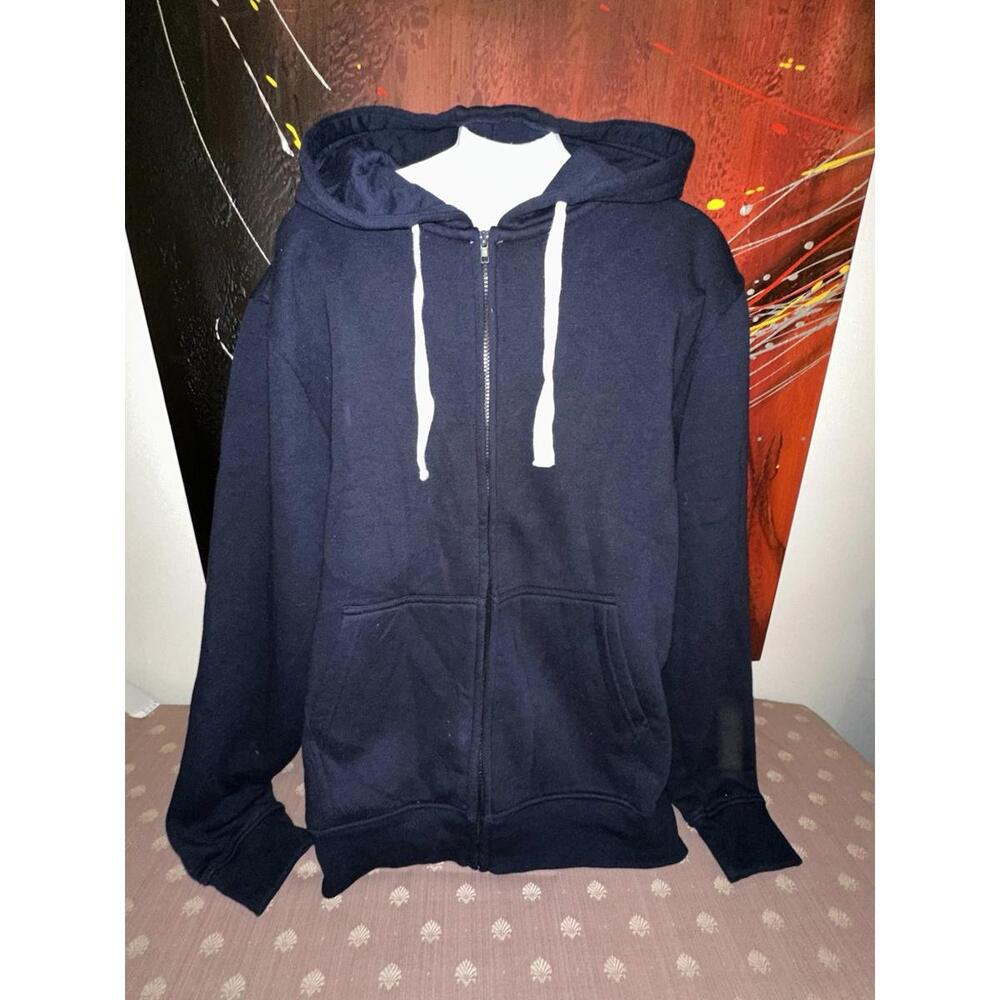 Dh Essentials Mens Basic Full-Zip Fleece Hoodie S… - image 1